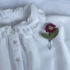 6019 布花 赤い花 コサージュ ハンドメイド 卒業入学式 結婚式