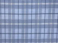 約2mカットソー綿100%白×青×緑格子 幅約145cm ハギレ ＊欠け有ります