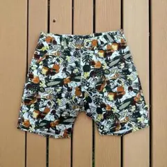《HERE'S 》ヒアーズ 総柄 コットン ハーフパンツ M