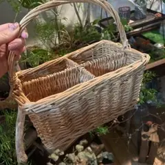 カゴ　バスケット　四分割　小物入れ　リモコン入れにも