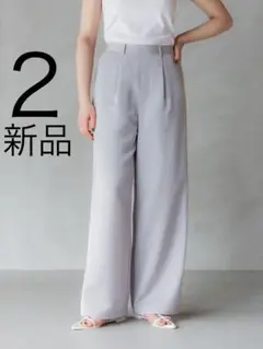 【お盆SALE】新品　crewre ウォッシャブルサテンスラックス 2