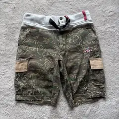 【USED】PANDIESTA コットン&スウェットコンビ　ショートパンツ　M