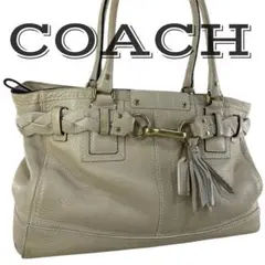 【美品】 COACH コーチ ハンドバッグ レザー