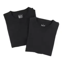 無印良品 紳士 洗いざらし太番手クルーネック半袖Ｔシャツ Mサイズ ブラック