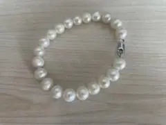 ホワイト真珠ブレスレット　淡水パール