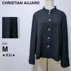 クリスチャンオジャール ジャカード織 ノーカラー ジャケット Mサイズ ブラック