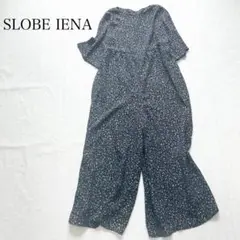【極美品】SLOBE IENA スローブイエナ 小花柄 オールインワン 黒 36