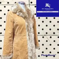 ✨美品✨バーバリーブルーレーベル ファーコート ロングコート 40 キャメル