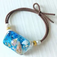 【海イメージ】レジンのヘアゴム（海25127）