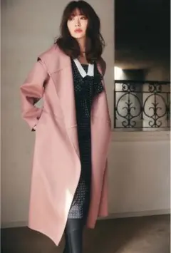 Wool-Blend Doubleface Belted Coat サイズS