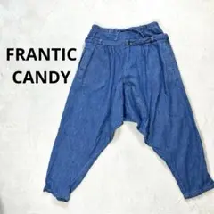【FRANTIC CANDY】M レディースサルエルパンツ デニムブルー