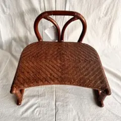 【新品・未使用品】ラタン正座椅子　背中付　正座椅子　W45D43H32SH15
