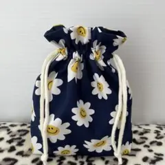 巾着袋　フラワー