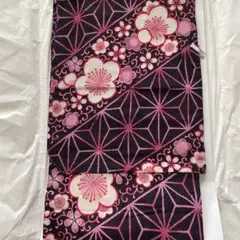 浴衣　梅　麻の葉