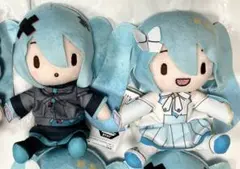 2個♪ プロセカ ふわぷちミニぬいぐるみ　バーチャルシンガー 窓ミク バツミク