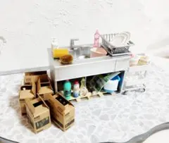 ドールサイズ　シンク　カート　リメイク　リペイント　ドールハウス