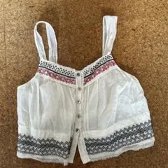 刺繍入りホワイトキャミソール