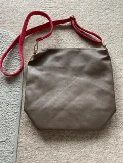 ブラウン合皮ショルダーバッグ