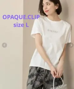 OPAQUE.CLIP 刺繍スパンコールTシャツ
