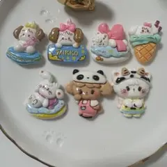 ミッコ mikko デコパーツ 大きめパーツ 7個セット