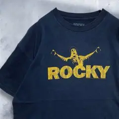 BHKT ムービー Tシャツ 古着 ネイビー ロッキー 映画 洋画 イラスト