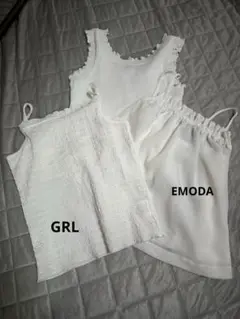 EMODA GRL ホワイトキャミソール3点セット