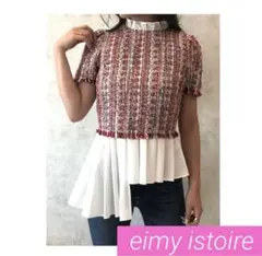 eimy istoire スプリングツイードコンビトップス