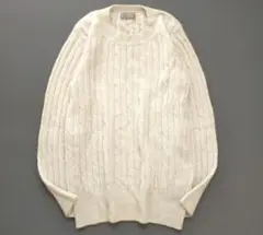 美品 マーガレットハウエル ケーブルニット カシミヤウールブレンド サイズⅡ