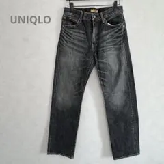 UNIQLO ユニクロ　ストレートジーンズ　メンズ　ブラック　黒