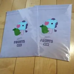 BT21 フルーツデザイン クリアファイル 2枚セット