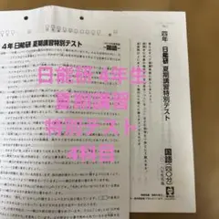 四年 日能研 夏期講習特別テスト 4科目　4年生　全国　模試