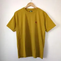 新品タグ付未使用 LOGOS 半袖Tシャツ 刺繍ロゴマーク マスタード Ｌサイズ