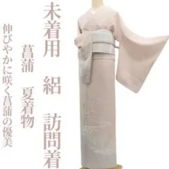 未着用 絽 菖蒲 夏着物 仕付け糸付”伸びやかに咲く菖蒲の優美”訪問着 6360