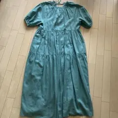 お値下げ中❣️青緑色の半袖ワンピース