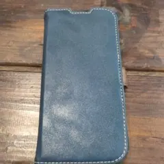 手帳型ソフトレザーケース 紺色　iPhone16プロ