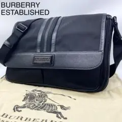 【極美品最高級】 バーバリーエスタブリッシュ メッセンジャーバッグ 黒 保存袋