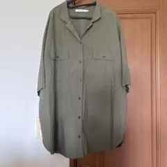 AMERICAN HOLIC カーキ ボタンアップシャツ L