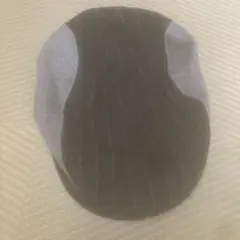 ハンチング帽 黒とグレーのストライプ