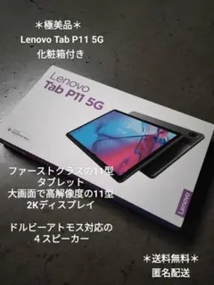 ＊極美品＊ Lenovo Tab P11 5G Storm Grey タブレット