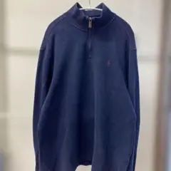Polo by Ralph Lauren ネイビー ハーフジップ トレーナー L
