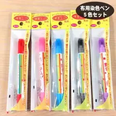 KIYOHARA 布用染色ペンツイン 太/細 水性顔料 5色セット ★新品
