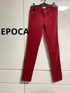美品 EPOCA パンツ 赤 スキニー クロップドパンツ