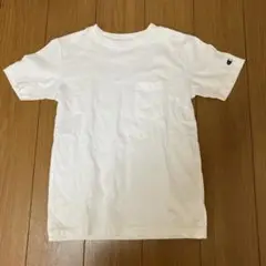 チャンピオン　MENS 白半袖Tシャツ　S 胸ポケット付き