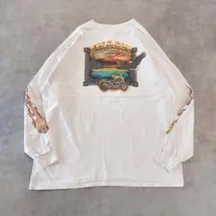 ハーレーダビッドソン ロンT Tシャツ USA製 00s 2XL 白 14853