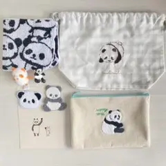 パンダグッズ　まとめ売り　ポーチ　マスキングテープ　ワッペン　ポストカード