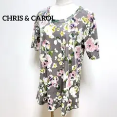 6-50 CHRIS & CAROL 花柄 半袖 可愛い 美品 おしゃれ 上品