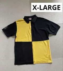 XLARGE ポロシャツ Lサイズ ブラック イエロー