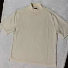 DAKS ハイネック半袖ニット　シルクカシミヤ混　アイボリー