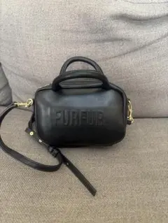 FURFUR マイクロスクエアボストンバッグ ブラック