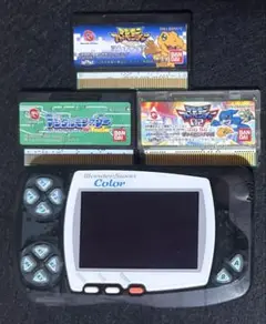 ワンダースワンカラー本体とゲームソフト3本セット